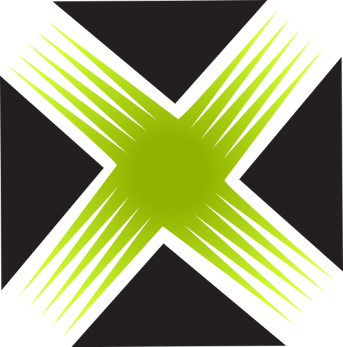 黑色綠色字母X矢量logo logo png